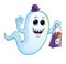 Silly Ghost with Trick or Treat Bag