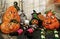 Silly handmade pumpkins and witches