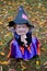 Silly Little Girl in Witch Costume