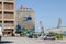 Silo and dry docks buildings with the wall painting