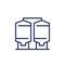 silo, grain storage line icon