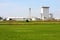 Silo on rice field, Thailand.