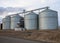 Silos for agricultural goods in a warehouse
