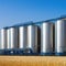 Silos in a barley Storage of agricultural