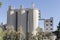 Silos of the cement plant of Sagunto, Valencia, Spain