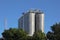 Silos in a oil refinery