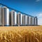 Silos in a wheat Storage of agricultural digital