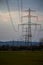 Silouette of a power pole in the blue twilight