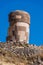 Silustani tombs peruvian Andes at Puno Peru