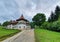 SILVASU DE SUS, ROMANIA - Jul 12, 2020: Prislop Monastery from Hunedoara County
