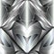 Silver 3d geometric vector seamless pattern. Modern abstract tex
