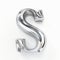 Silver 3d Letter S Symbol On White Background