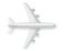 Silver airplane, top view. Vector illustration. Detailed concept of aircraft. Plane for travel. Jet commercial airplane