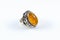 Silver Amber Ring