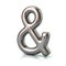 Silver ampersand symbol 3d illustration