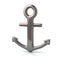 Silver anchor icon 3d illustration
