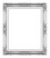 Silver antique picture frames. Isolated on white