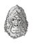 Silver Back or Mountain Gorilla Cartoon Retro Drawing