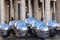 Silver balls in the fountain in the Royal Palace Palais-Royal