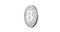 Silver Bitcoin Cash coin spinning clockwise in perfect loop isolated on white background.