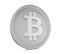 Silver Bitcoin Isolated