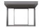 Silver Black aluminium window frame isolated