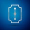 Silver Blade razor icon isolated on blue background. Vector Illustration