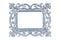 Silver blue carved picture frame