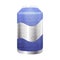 Silver And Blue Drink Can In Flat Style