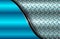 Silver blue metal background with chrome shiny diamond plate pattern texture