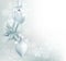 Silver blue snowflake Christmas bauble background