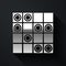 Silver Board game of checkers icon isolated on black background. Ancient Intellectual board game. Chess board. White and