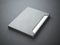 Silver book with gray paper cover box