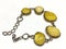 Silver bracelet with yellow Baltic amber.