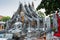 Silver Buddha outside Wat Sri Suphan,metallic silver temple,Chaing Mai,Thailand