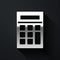 Silver Calculator icon isolated on black background. Accounting symbol. Business calculations mathematics education and