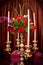 Silver Candelabra with Roses