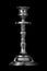 Silver candlestick isolated on black