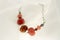 Silver Chain Necklace With Carnelian Stones