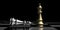 Silver chess king laying down and golden king standing up winner on a chessboard, checkmate. 3D illustration