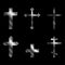 Silver christian crosses