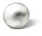 Silver or chrome ball isolated on transparent background. Spherical 3D sphere with glares and highlights for decoration. Jewellery