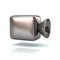 Silver cinema camera icon 3d illustration