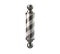 Silver Classic Barber shop pole 3d illustration