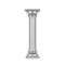 Silver Classic Greek Column Pedestal. 3d Rendering