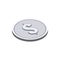 Silver coin symbol. Flat Isometric Icon or Logo.