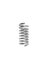 Silver color coil spring isolated over white background. 3D render