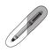 silver contour metal ballpen icon