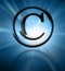 Silver copyright symbol