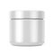 Silver Cosmetic Jar with Lid for Cream or Gel Mockup. 3d Rendering